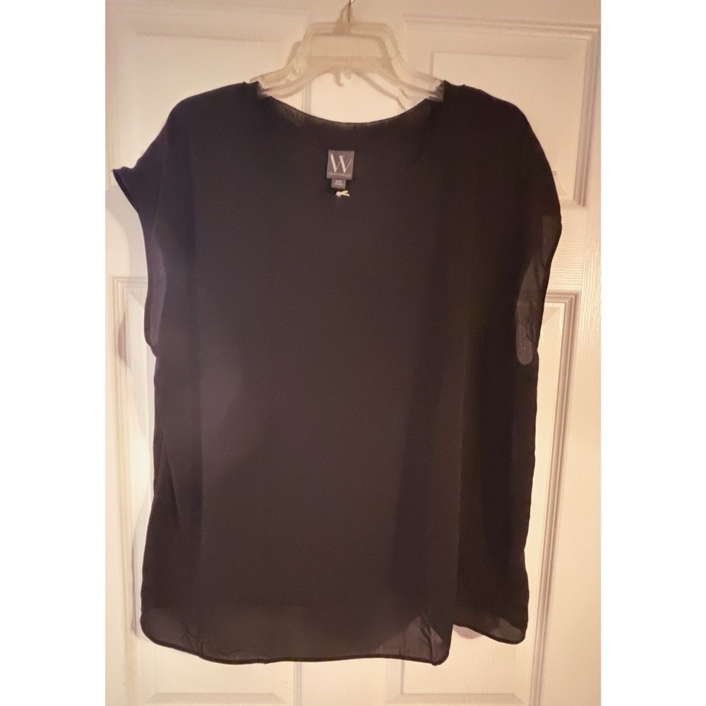 Worthington Black Sheer Blouse